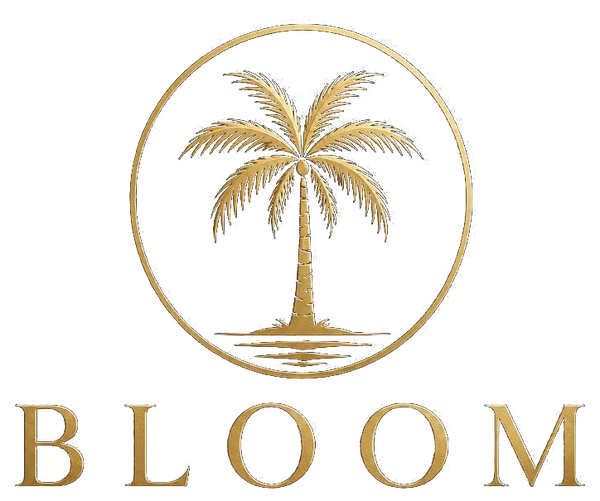 Bloom's gold palm tree emblem